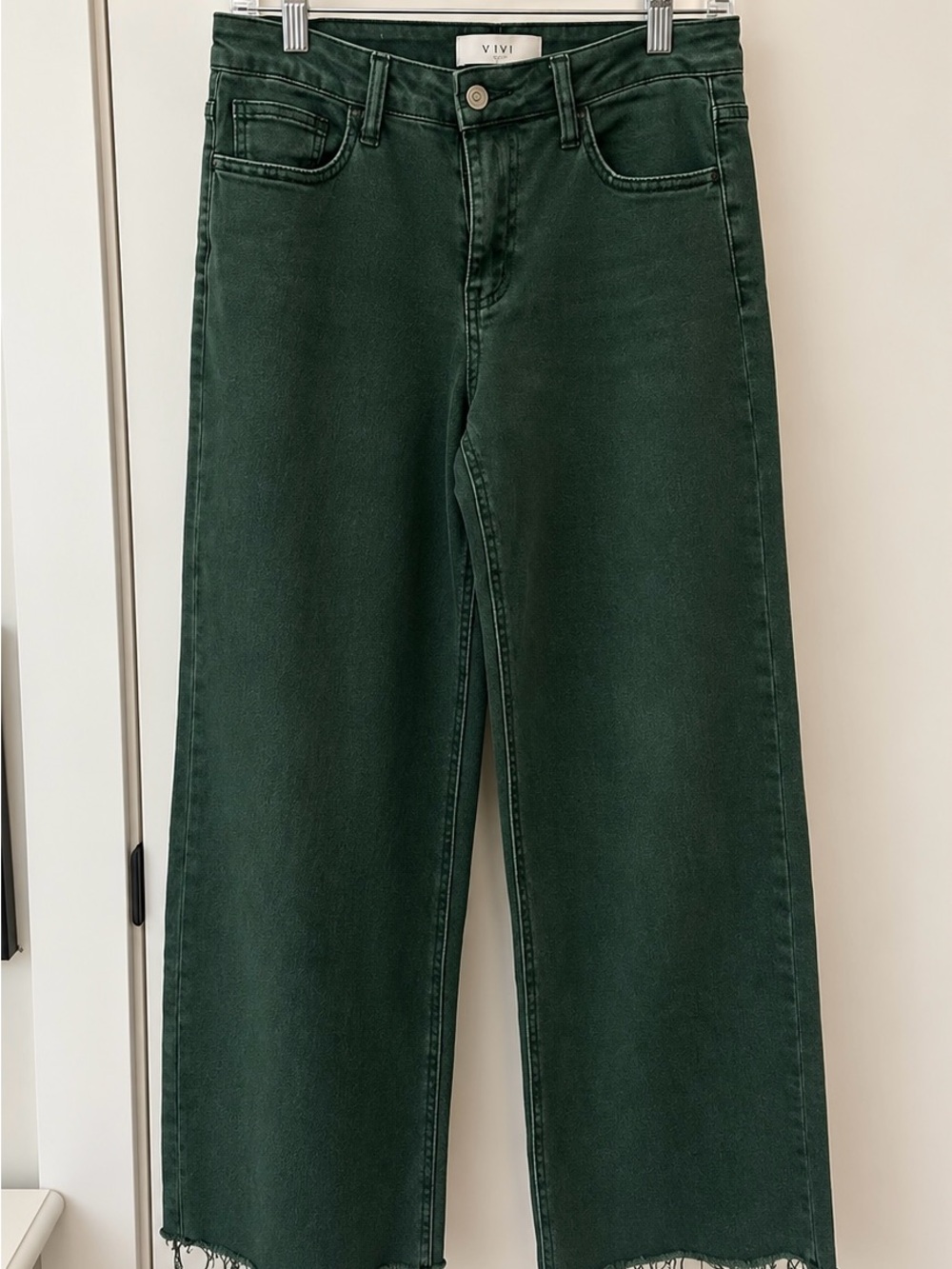 Vervet Green Wide-Leg Jeans